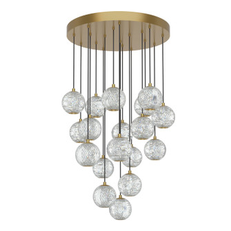 Marni LED Pendant in Natural Brass|Polished Nickel (452|MP321218NB)