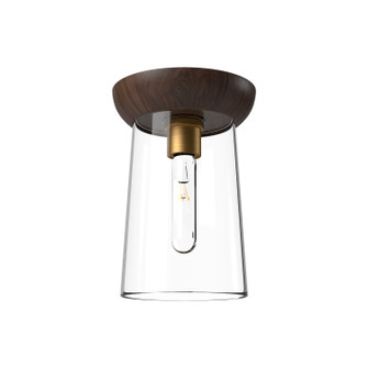 Emil One Light Flush Mount in Aged Gold/Walnut (452|FM542007AGWT)