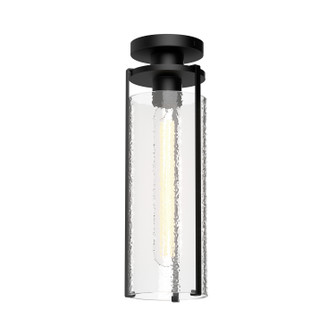 Belmont One Light Flush Mount in Aged Gold/Clear Water Glass|Clear Water Glass/Matte Black (452|FM536005MBWC)