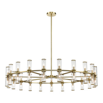 Revolve 42 Light Chandelier in Clear Glass/Natural Brass (452|CH309042NBCG)