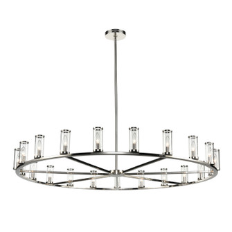 Revolve 21 Light Chandelier in Clear Glass/Polished Nickel (452|CH309021PNCG)