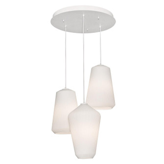 Lily Three Light Pendant in White (162|LLYP11MBWHRND3)