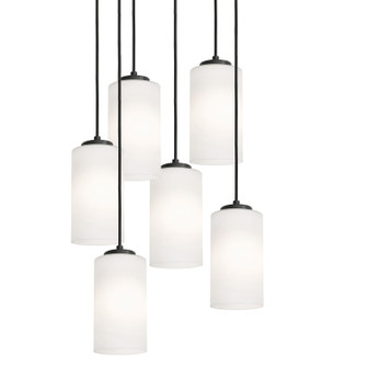 Leo Six Light Pendant in Black (162|LEOP04MBBKRND6)