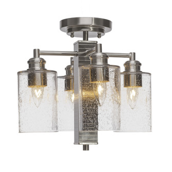 Edge Four Light Semi-Flush Mount in Brushed Nickel (200|1157-BN-300)