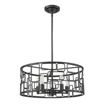 Amoret Five Light Pendant in Matte Black (106|IN21132BK)