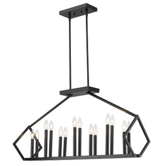 Luca 14 Light Island Pendant in Matte Black (106|IN20010BK)