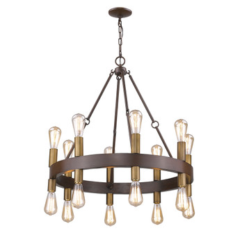 Cumberland 16 Light Chandelier in Faux Wood Finish (106|IN11385W)