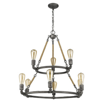 Grayson Nine Light Chandelier in Antique Gray (106|IN11326AGY)