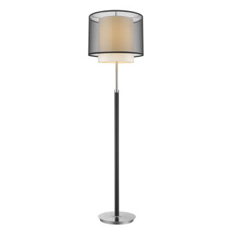 Roosevelt One Light Floor Lamp in Espresso/ Brushed Nickel (106|BF7134)