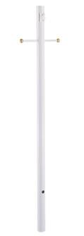 Direct Burial Lamp Posts Post With Outlet And Cross Arm in Gloss White (106|98WH)