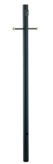 Direct Burial Lamp Posts Post With Outlet And Cross Arm in Matte Black (106|98BK)