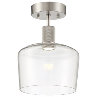 Port Nine Chardonnay LED Semi-Flush Mount in Brushed Steel (18|63147LEDD-BS/CLR)