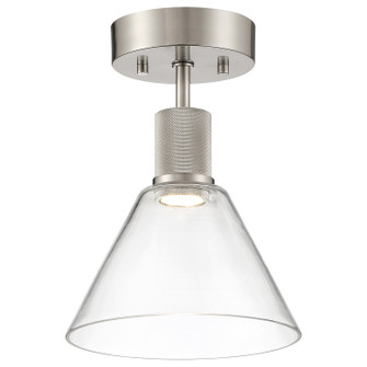 Port Nine Martini LED Semi-Flush Mount in Brushed Steel (18|63146LEDD-BS/CLR)