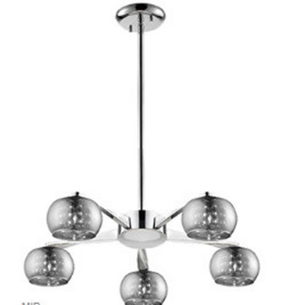 Glam Five Light Chandelier in Chrome (18|52120-CH/MIR)