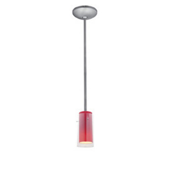 Glass'n Glass Cylinder One Light Pendant in Brushed Steel (18|28033-1R-BS/CLRD)