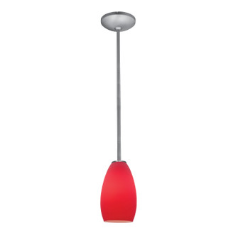 Champagne LED Pendant in Brushed Steel (18|28012-3R-BS/RED)