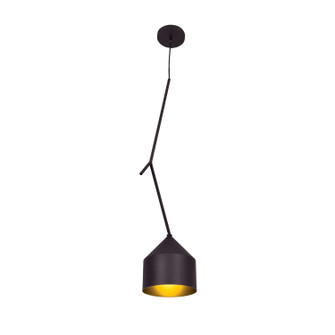 Pizzazz LED Pendant in Black and Gold (18|23879LEDDLP-BL/GLD)