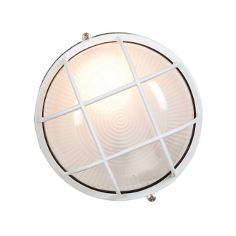Nauticus Round Dual Mount One Light Bulkhead in White (18|20294-WH/FST)