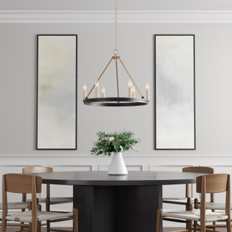 Carruth Five Light Chandelier in Matte Black Modern Gold (59|9506-MB/MG)