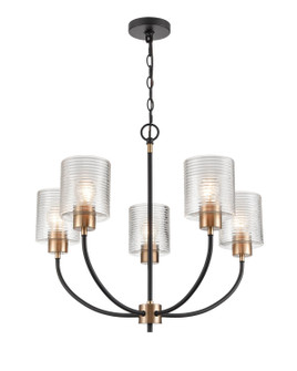 Renitta Five Light Chandelier in Matte Black/Modern Gold (59|9425-MB/MG)