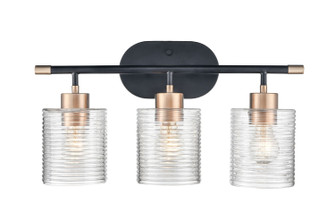 Renitta Three Light Vanity in Matte Black Modern Gold (59|9413-MB/MG)