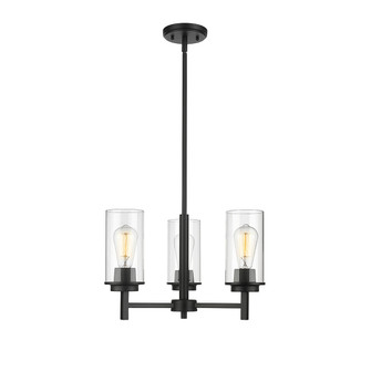 Janna Three Light Chandelier in Matte Black (59|495003-MB)