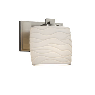 Limoges One Light Wall Sconce in Brushed Nickel (102|POR-8447-30-WAVE-NCKL)