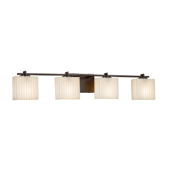 Porcelina Four Light Bath Bar in Brushed Nickel (102|PNA-8444-55-PLET-NCKL)