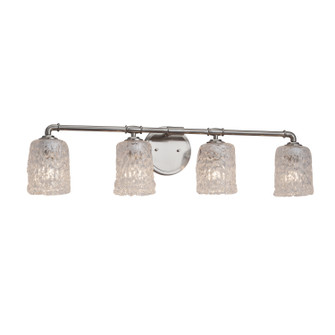 Veneto Luce Four Light Bath Bar in Brushed Nickel (102|GLA-8464-16-CLRT-NCKL)