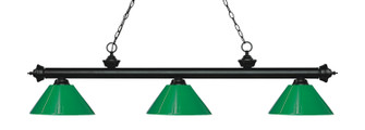 Riviera Three Light Billiard in Matte Black (224|200-3MB-PGR)