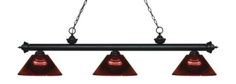 Riviera Three Light Billiard in Matte Black (224|200-3MB-ARBG)