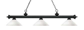 Riviera Three Light Billiard in Matte Black (224|200-3MB-AMO14)