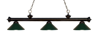 Riviera Three Light Billiard in Bronze (224|200-3BRZ-MDG)