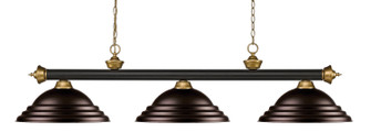 Riviera Three Light Billiard in Bronze + Satin Gold (224|200-3BRZ+SG-SBRZ)