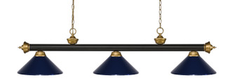 Riviera Three Light Billiard in Bronze + Satin Gold (224|200-3BRZ+SG-MNB)