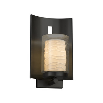 Limoges One Light Outdoor Wall Sconce in Matte Black (102|POR-7591W-10-WAVE-MBLK)