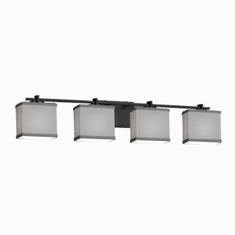 Fusion Four Light Bath Bar in Matte Black (102|FSN-8444-55-OPAL-MBLK)