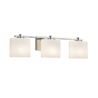 Fusion Three Light Bath Bar in Polished Chrome (102|FSN-8443-30-OPAL-CROM)