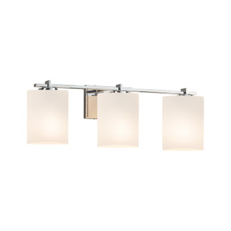 Fusion Three Light Bath Bar in Polished Chrome (102|FSN-8443-10-OPAL-CROM)