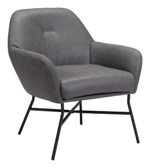 Hans Accent Chair in Vintage Gray, Black (339|109229)