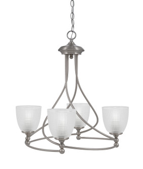 Capri Four Light Chandelier in Brushed Nickel (200|904-BN-500)