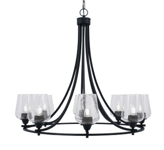 Paramount Eight Light Chandelier in Matte Black (200|3408-MB-210)