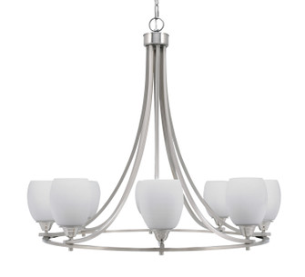 Paramount Eight Light Chandelier in Brushed Nickel (200|3408-BN-615)