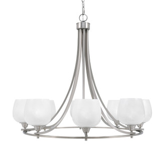 Paramount Eight Light Chandelier in Brushed Nickel (200|3408-BN-4811)