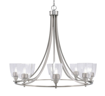 Paramount Eight Light Chandelier in Brushed Nickel (200|3408-BN-461)