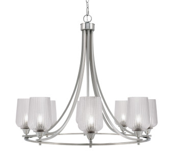 Paramount Eight Light Chandelier in Brushed Nickel (200|3408-BN-4253)