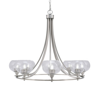 Paramount Eight Light Chandelier in Brushed Nickel (200|3408-BN-202)