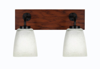 Oxbridge Two Light Bathroom Lighting in Matte Black & Painted Wood-look (200|1772-MBWG-460)