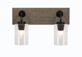 Oxbridge Two Light Bathroom Lighting in Matte Black & Painted Distressed Wood-look (200|1772-MBDW-300)