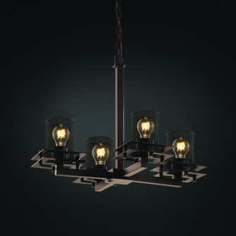 Wire Mesh Four Light Chandelier in Dark Bronze (102|MSH-8100-10-DBRZ)